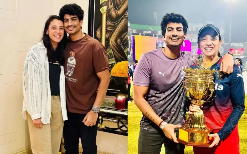 Smriti Mandhana with boyfriend Palash Muchhal (X.com)