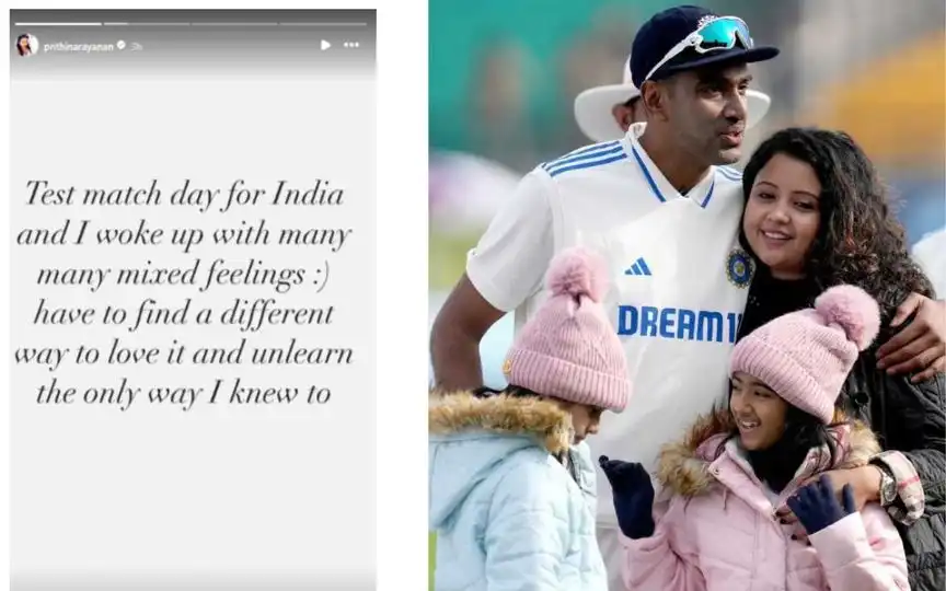 Ravichandran Ashwin's wife post for the veteran spinner (Source:@mufaddal_vohra,x.com)