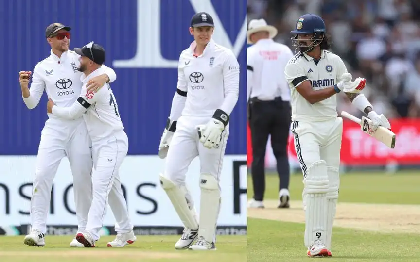 Joe Root after taking KL Rahul's catch (Source: AP Photos)