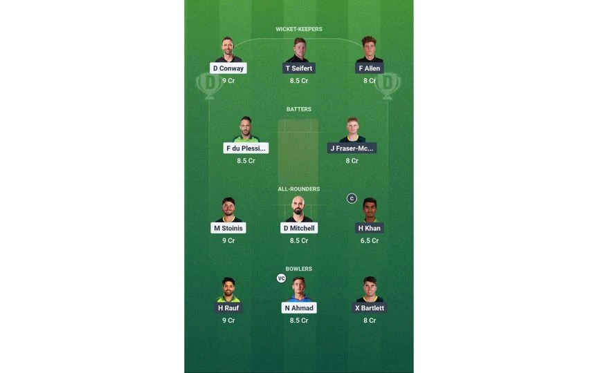 TEX vs SF Team1. [Source - Dream11]
