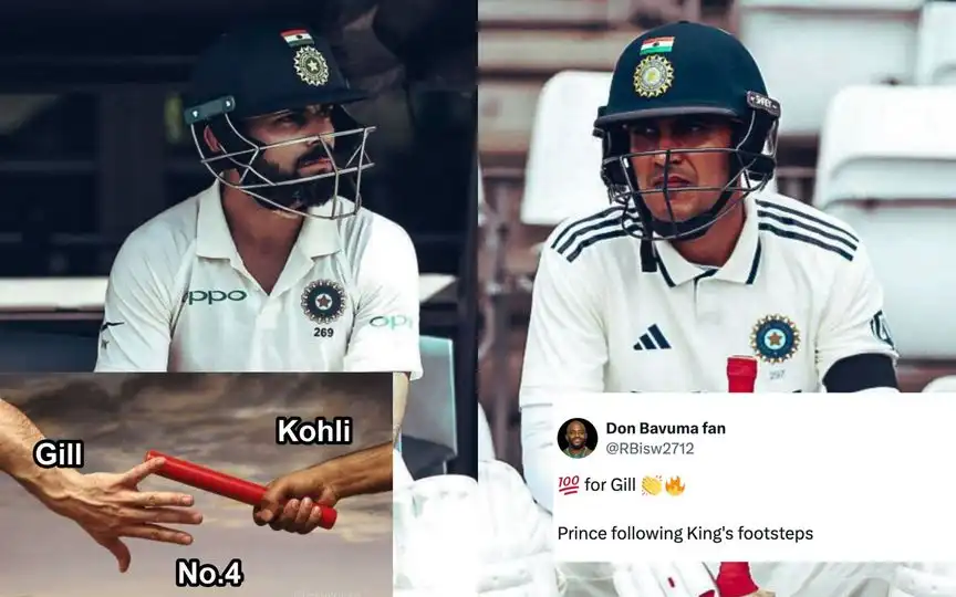 Fans react to Shubman Gil's ton vs England [Source: @Naji_Gill_77, @GemsOfCricket, @RBisw2712/X.com]