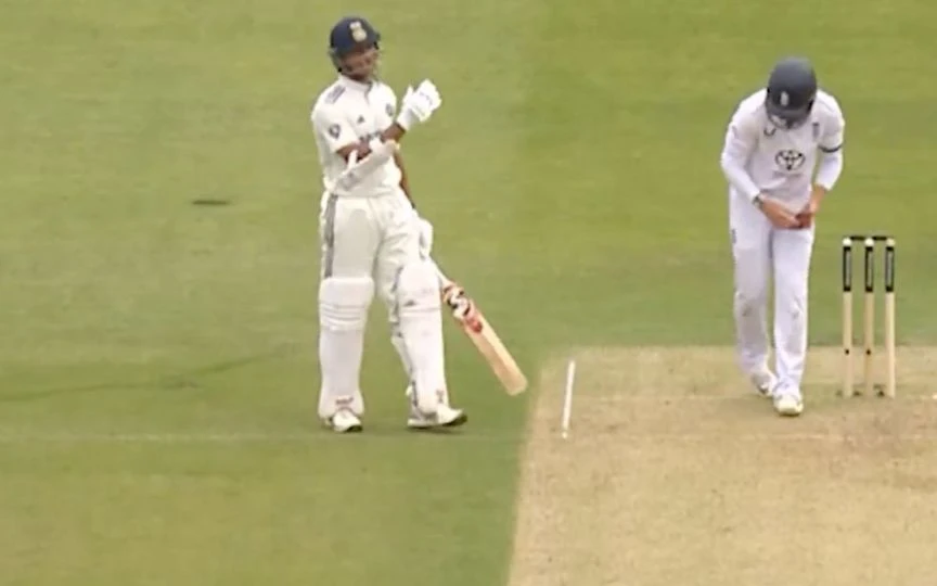 Yashasvi Jaiswal during opening day of 1st Test (Source:@StarSportsIndia/X.com)
