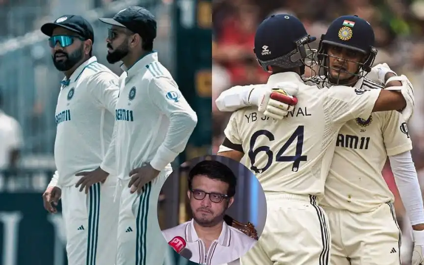 Sourav Ganguly on Rohit Sharma-Virat Kohli's retirement [Source: @ShubhamJatalNcp, @rizvitaus, @PTI_News/X.com]