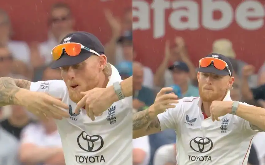 Ben Stokes Celebration- (Source : @ScreenGrab/ECB/X.com)