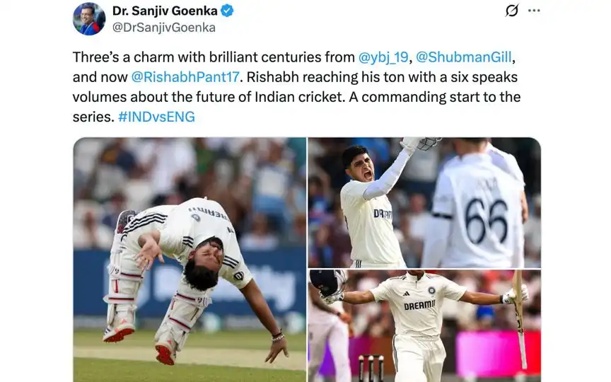 संजीव गोयनका का ट्वीट [Source: @DrSanjivGoenka/X.com]