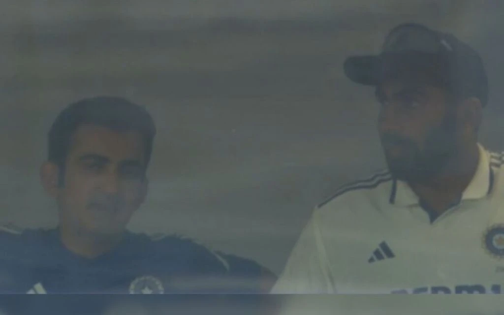 Jasprit Bumrah Seen In Serious Chat With Coach Gautam Gambhir [Source: @mkr4411/X.com]