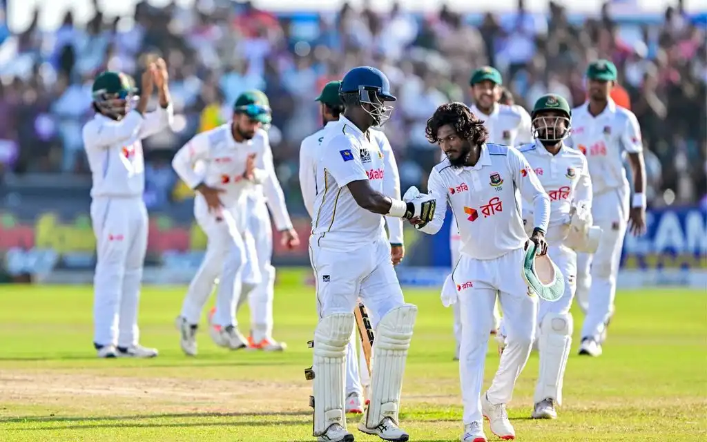 The First Test match Between Sri lanka And Bangladesh Ends In A Draw (Source: @ICC/x.com)
