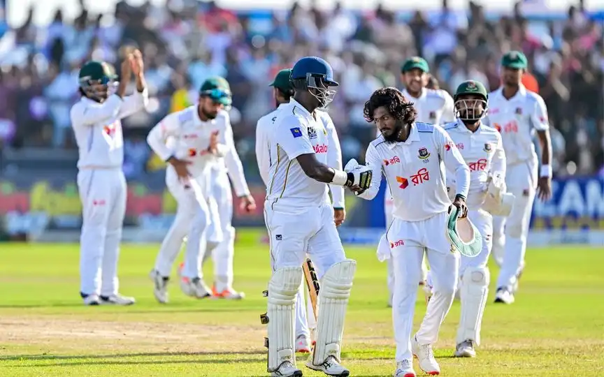The First Test match Between Sri lanka And Bangladesh Ends In A Draw (Source: @ICC/x.com)