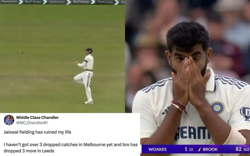 Yashasvi Jaiswal faces heat for sloppy fielding [Source: @academy_dinda, @MC_Chandler01/X.com]