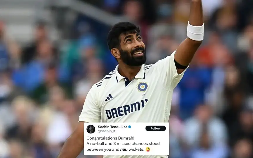 Sachin Tendulkar's tweet on Jasprit Bumrah's fifer. [Source - sachin_rt/x.com]
