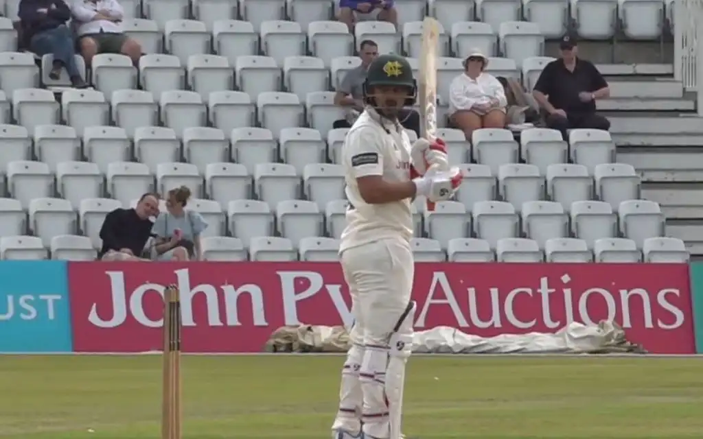 Ishan Kishan for Nottinghamshire (Source:@BraveStorm17/X.com)