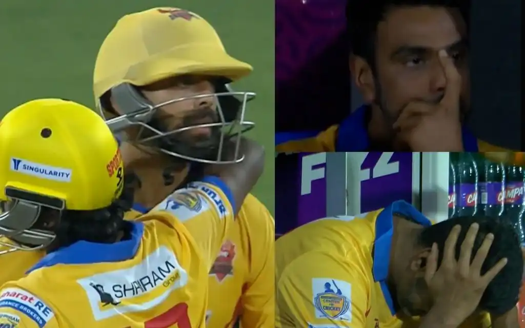 R Ashwin gets emotional [Source: @StarSportsTamil/X.com]
