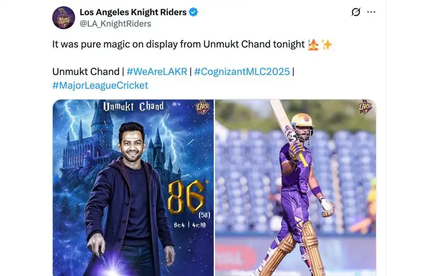 LA Knight Riders' tweet [Source: @LA_KnightRiders/X.com]