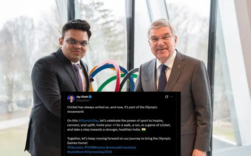 Jay Shah Celebrates 'Let's Move' Campaign (Source: @ICC/x.com, @JayShah/x.com)