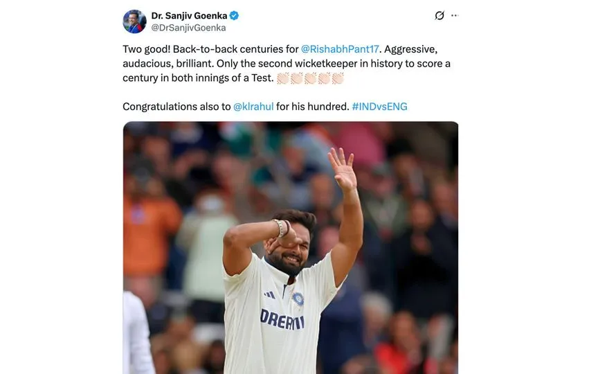 1750693760312_Rishabh_Pant_India_England_Test(1) Rishabh Pant Stuns Test Arena After Flop IPL As Goenka Breaks Silence - OneCricket