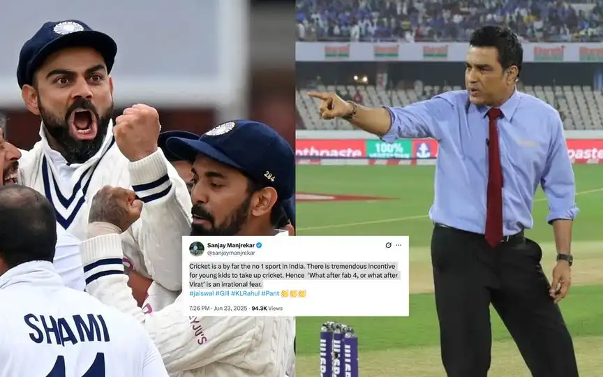 Sanjay Manjrekar's post on Indian cricket (Source:@ICC and @witt_mantri/X.com)