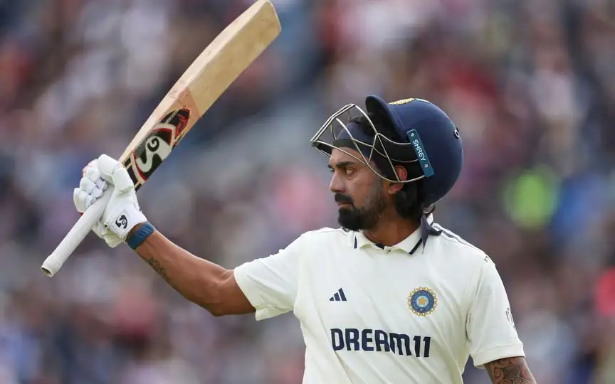 KL Rahul celebrating 9th Test century against England (AP)