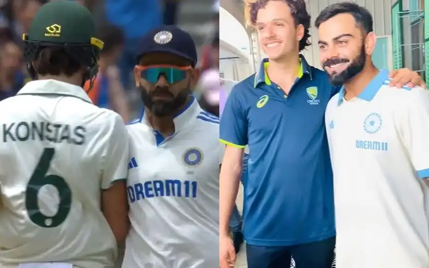 Sam Konstas and Virat Kohli [Source: @_OliOliOx_, @TeamVirat/x.com]