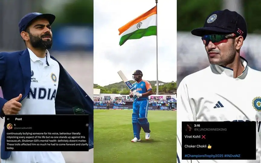 Virat Kohli, Rohit Sharma and Shubman Gill (Source:@rohitfc58737,x.com)
