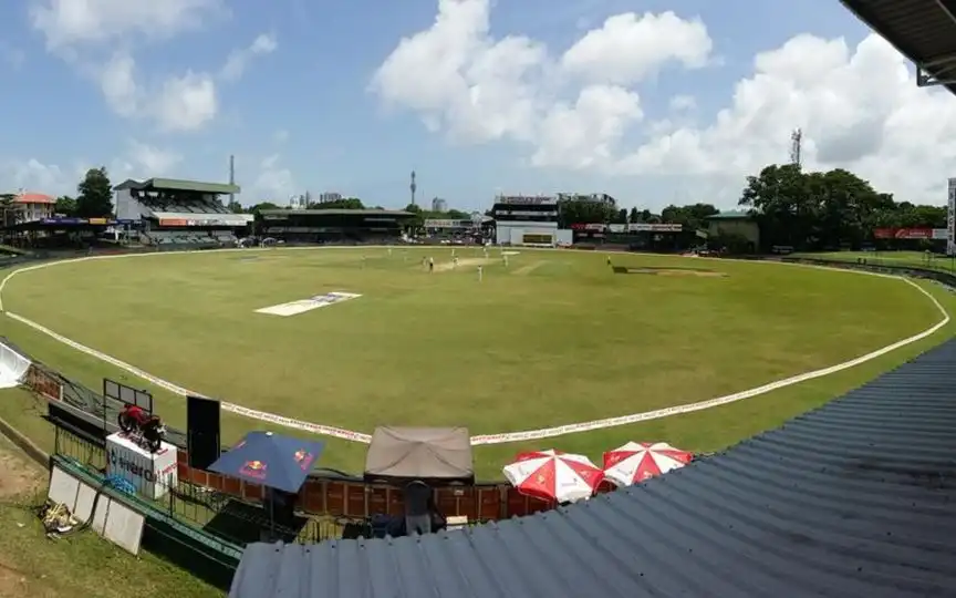 Sinhalese Sports Club pitch and weather [Source: @CricCrazyNIKS/x.com]
