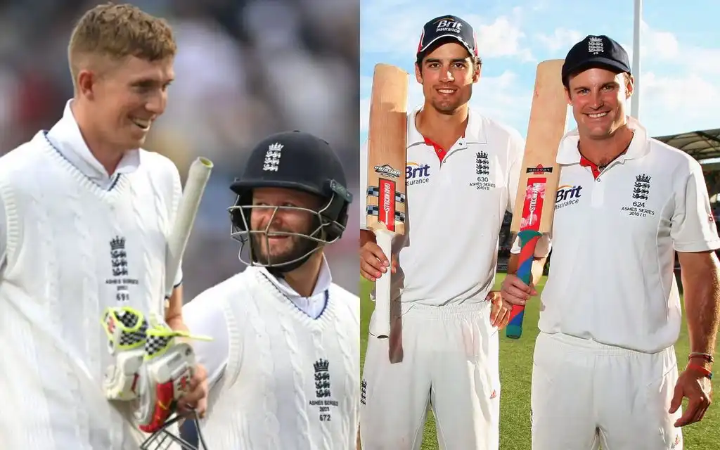 Crawley-Duckett and Cook-Strauss (Source: @TheCricketerMag/X.com)