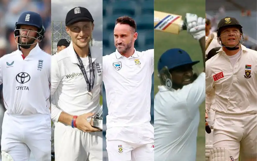 Duckett, Root, Du Plessis, Mendis, Cullinan (Source: @englandcricket, @ICC/X.com)