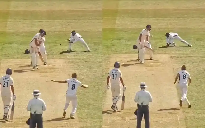 Tilak Varma Raises Fielding Standard In Whites; Grabs A Stunner At Slip In County Game Tilak Varma Raises Fielding Standard In Whites; Grabs A Stunner At Slip In County Game