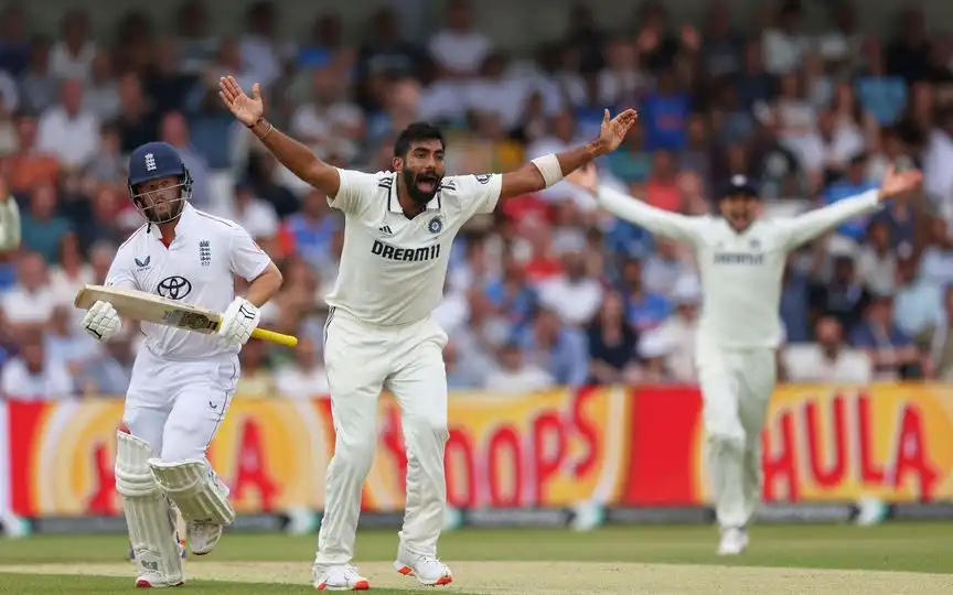 Jasprit Bumrah in action against England [Source: AP Photos]