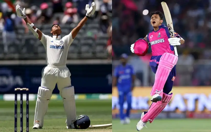 Yashasvi Jaiswal celebrating his special century (X.com)