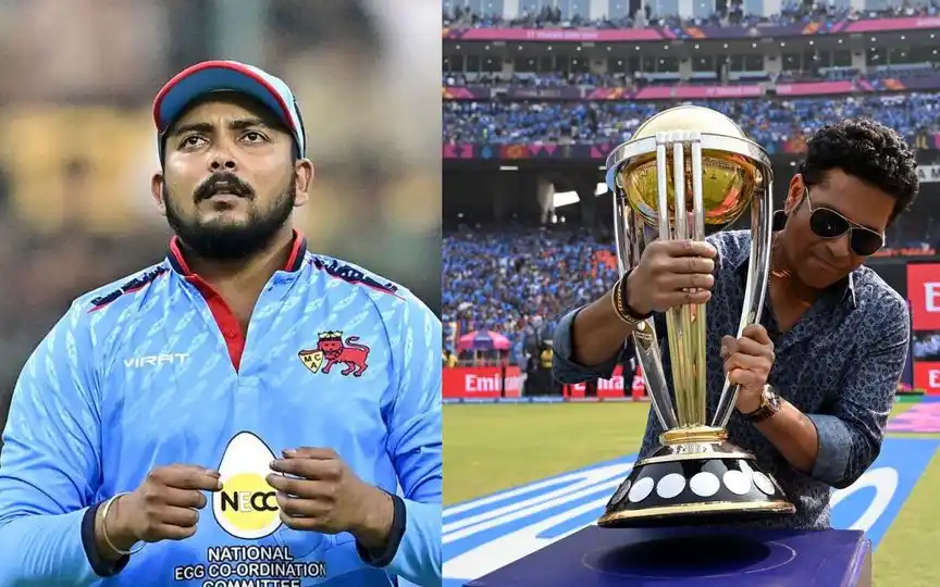 Prithvi Shaw and Sachin Tendulkar - (Source : @Johns/X.com)