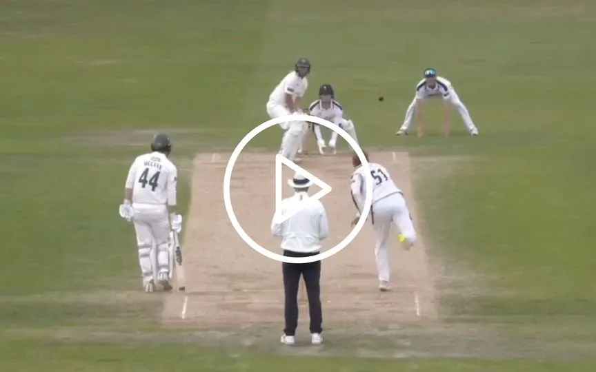 Jonny Bairstow bowling in Yorkshire vs Nottingamshire County [Source: @YorkshireCCC/x.com]