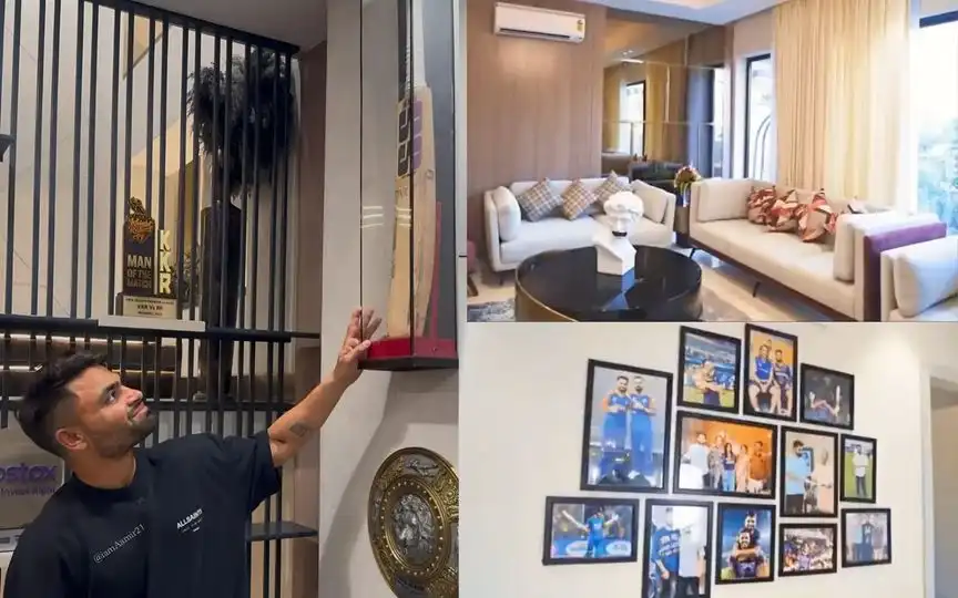 Glimpses of Rinku Singh at his new luxurious home in Aligarh (X.com/@KnightsVibe)
