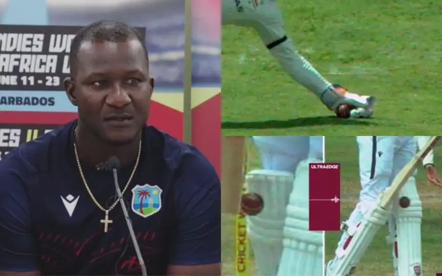 Daren Sammy after day 2 in Barbados Test. [Source - CricMate/Rahulk_1019/x.com]