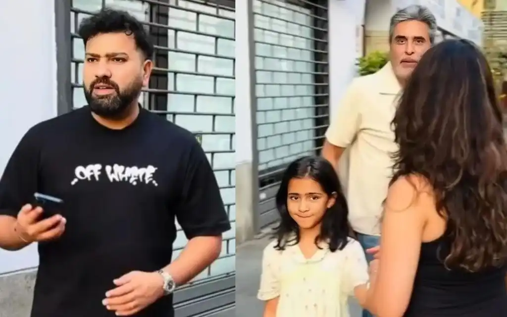 Rohit Sharma With His Family In Milan (Source: @rushiii_12/x.com)