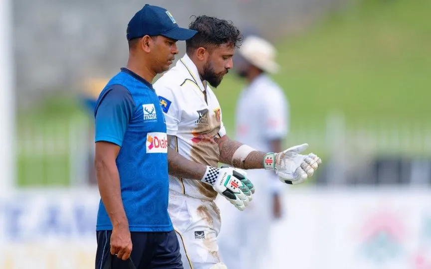 विकेट लेने के बाद कुसल मेंडिस (स्रोत: @OfficialSLC/X.com)