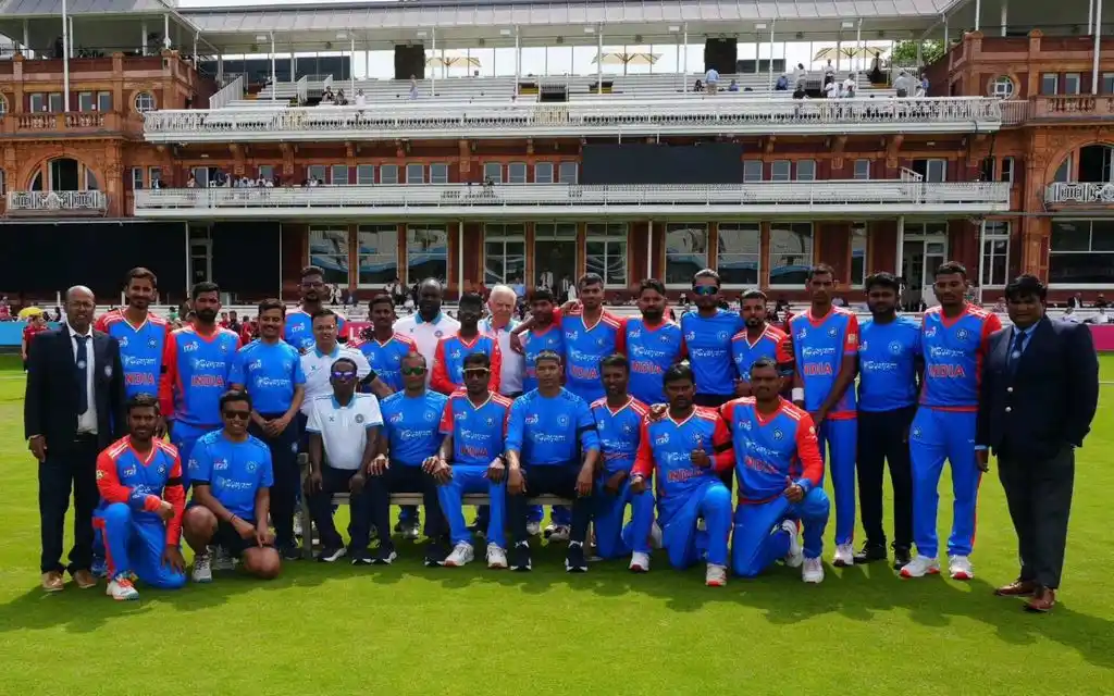 India Men's Disability team at Lord's [Source: @dcciofficial/x]