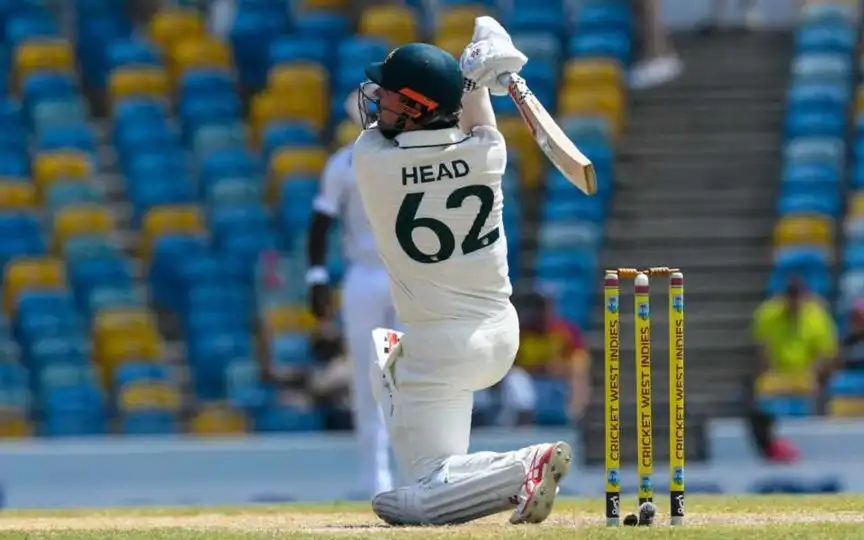 Travis Head against West Indies (Source:@caught1bowled/X.com)