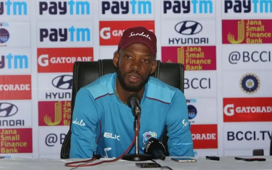 Roston Chase at press conference (Source:@np_nationpress,x.com)