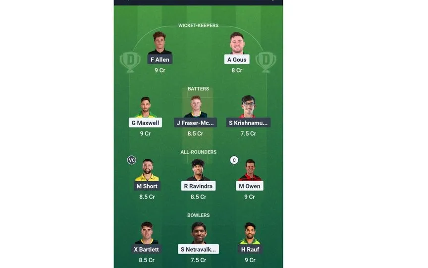 WAS vs SF Match 19: Dream11 Team 2 (Source: @Dream11 App)