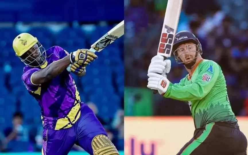 Andre Russell and Heinrich Klaasen in MLC 2025. [Source - LAKR/SO/Instagram]