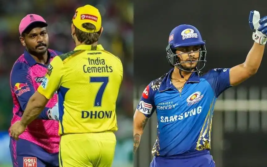 Sanju Samson and MS Dhoni, Ishan Kishan [Source: @ReplySensei