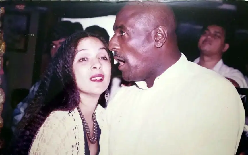 Neena Gupta and Sir Vivian Richards [Source: @BombayBasanti/x.com]