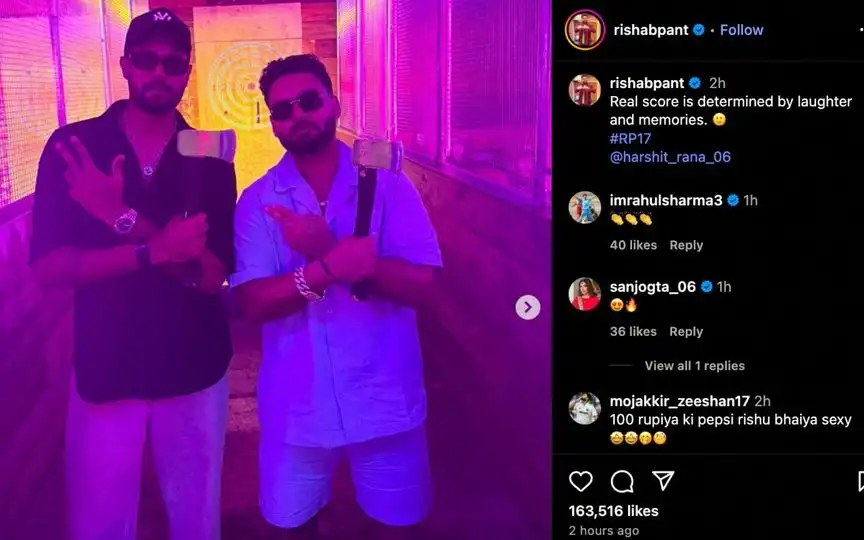 Rishabh Pant's IG post [Source: @rishabpant/Instagram]