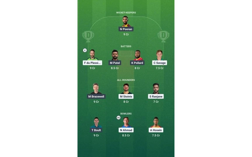 TEX vs NY Team 2. [Source - Dream11 App]