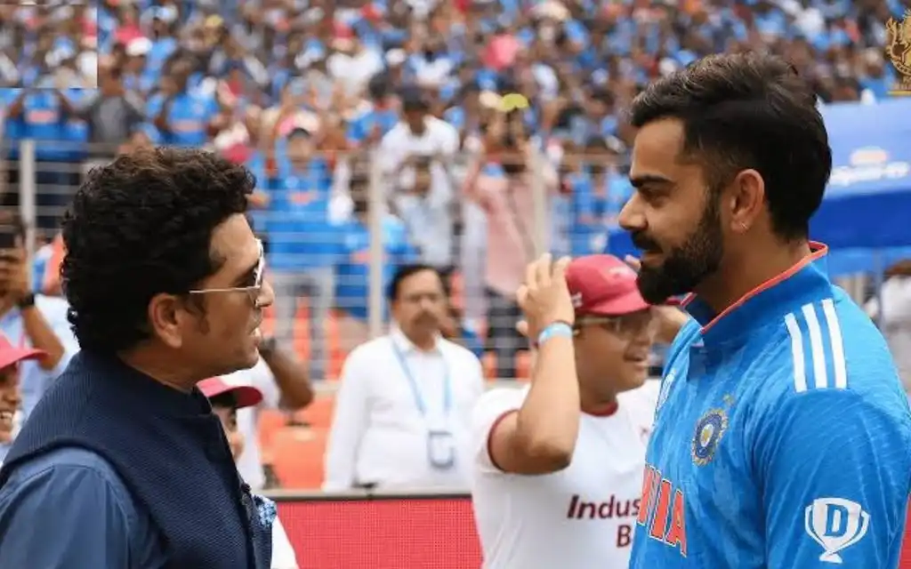 Sachin Tendulkar and Virat Kohli [Source: @ViratFanTeam/X.com]