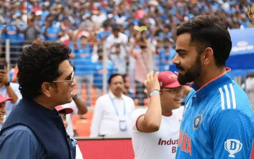 Sachin Tendulkar and Virat Kohli [Source: @ViratFanTeam/X.com]