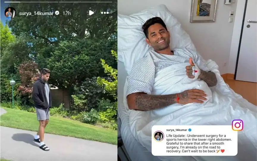 Suryakumar Yadav shares health update (Source:@surya_14kumar,Instagram)