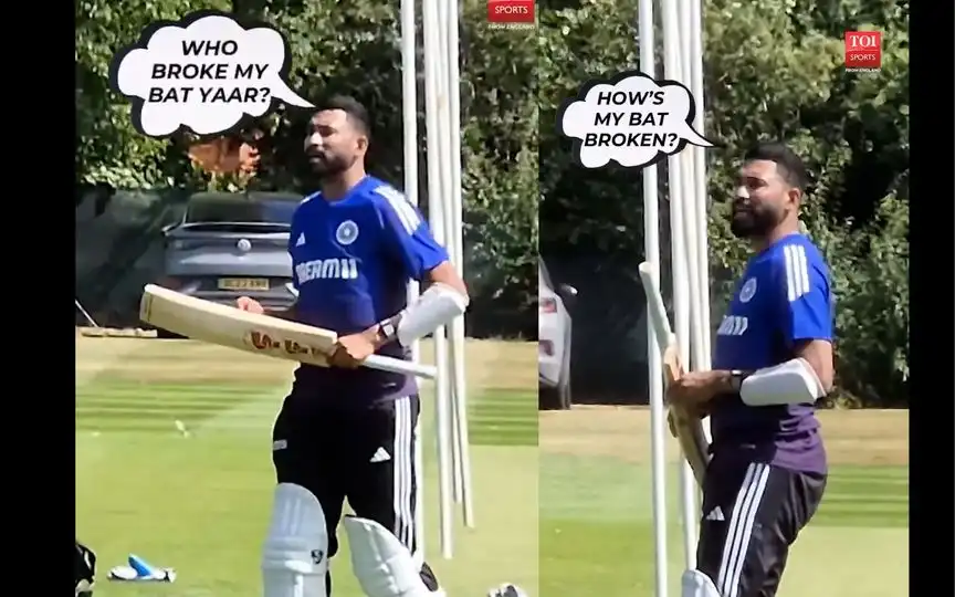 Mohammed Siraj’s Hilarious Reaction To Broken Bat In Nets Goes Viral Ahead Of 2nd Test