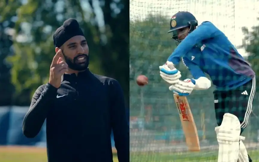 शुभमन गिल ने हरप्रीत बराड़ को मैसेज किया [स्रोत: Bcci.tv]