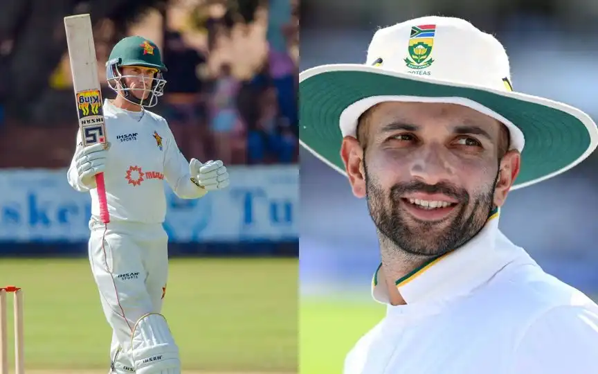 Sean Williams and Keshav Maharaj (Source: @mufaddal_vohra/X.com)